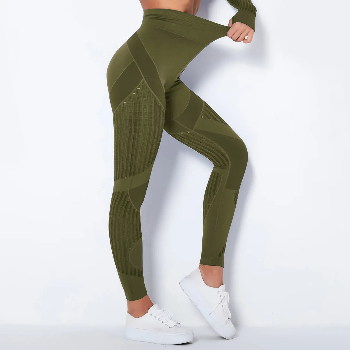 Damen Mesh-Leggings mit High Waist – Atmungsaktive Fitness- &amp; Workout-Leggings