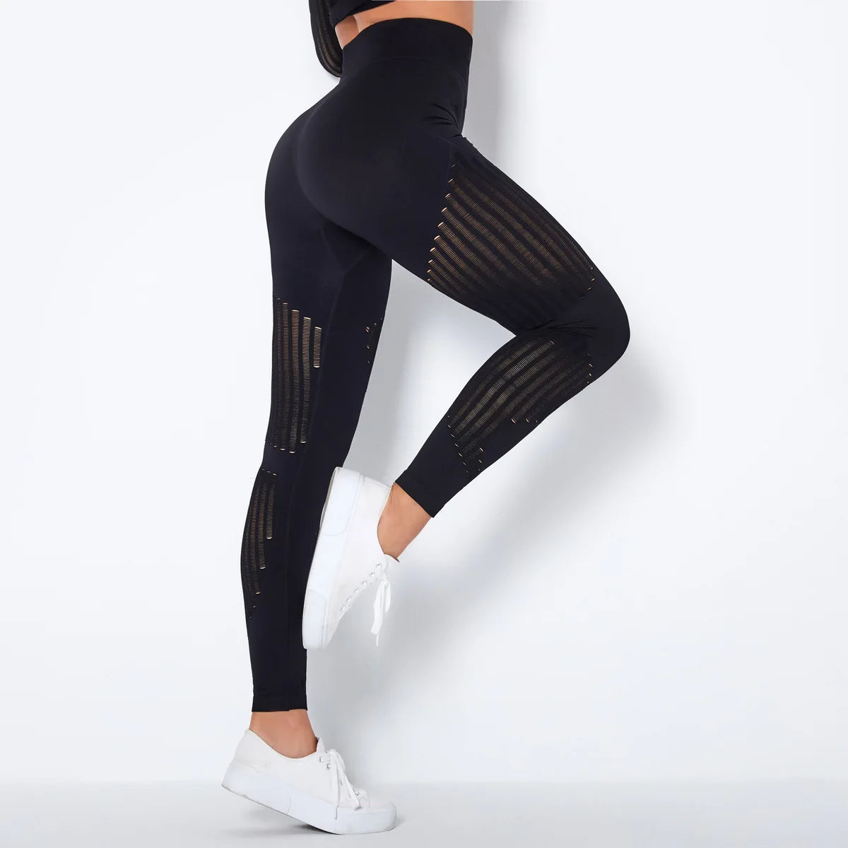 Damen Mesh-Leggings mit High Waist – Atmungsaktive Fitness- &amp; Workout-Leggings