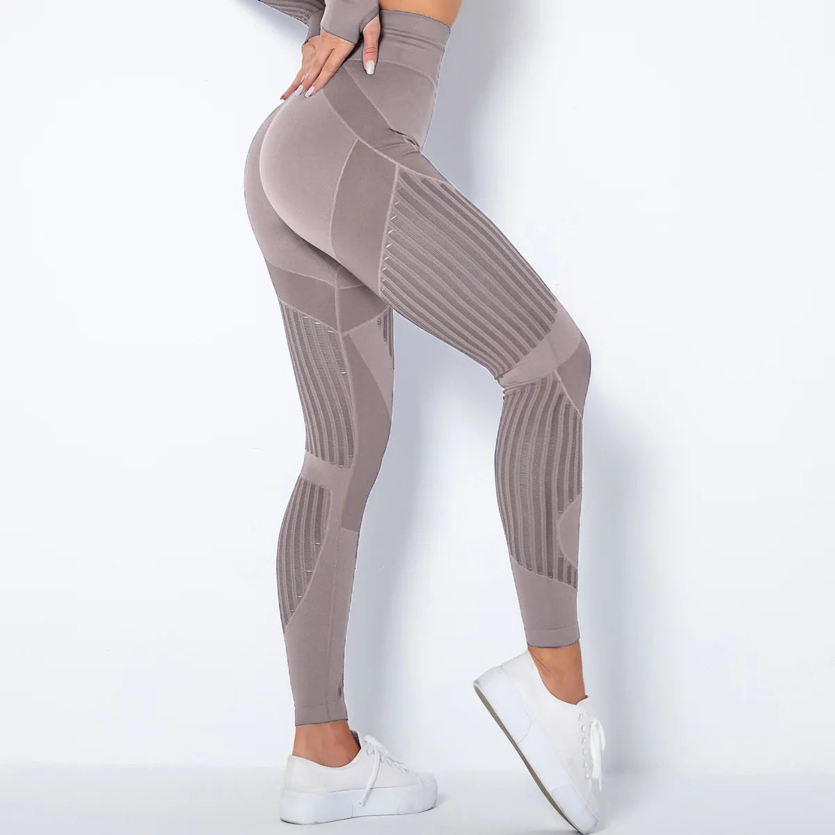 Damen Mesh-Leggings mit High Waist – Atmungsaktive Fitness- &amp; Workout-Leggings
